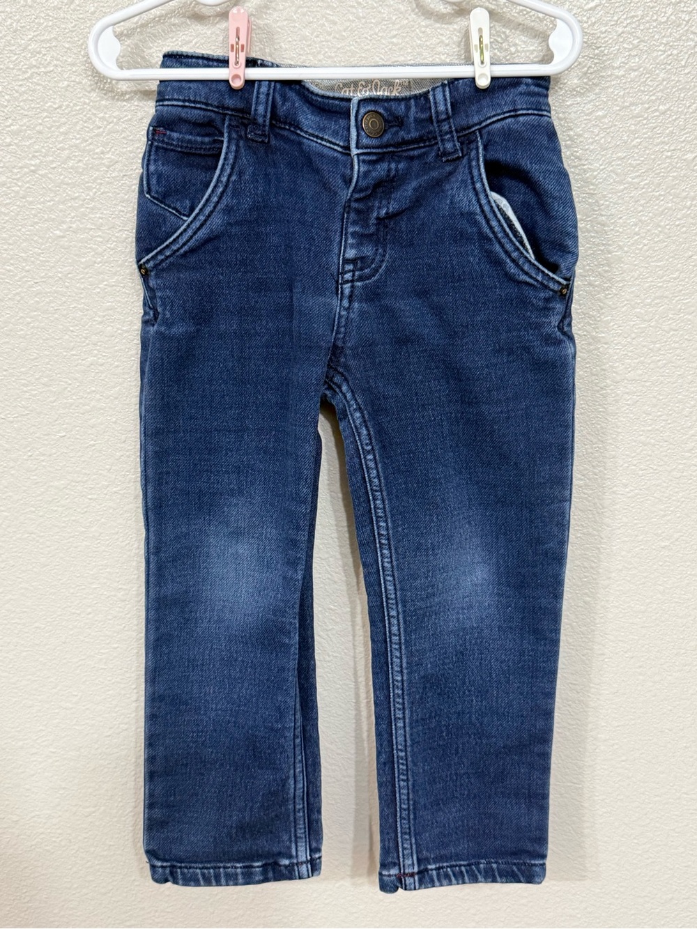 Cat & Jack Kids Dark Blue Stretch Denim Jeans Straight 3T